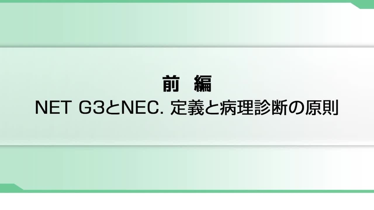 NEN病理解説VC_Vol.3 消化管・膵NEN G3の識別　前編 NET G3とNEC. 定義と病理診断の原則